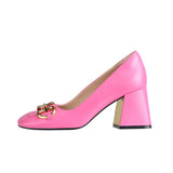 Purpdrank - Retro Thick Heel Nude Black Sandals Women Shoes Sexy Ankle Strap Metal Mary Janes Casual Slingback Pumps Dress Shoes For Woman