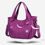 Purpdrank - Waterproof Women Handbag Casual Large Capacity Shoulder Hobos Bag Nylon Lady Tote Luxury Top-handle Design Female Crossbody Bag