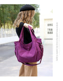 Purpdrank - Waterproof Women Handbag Casual Large Capacity Shoulder Hobos Bag Nylon Lady Tote Luxury Top-handle Design Female Crossbody Bag