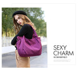 Purpdrank - Waterproof Women Handbag Casual Large Capacity Shoulder Hobos Bag Nylon Lady Tote Luxury Top-handle Design Female Crossbody Bag