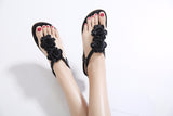 Purpdrank - New Women Summer Casual Bohemia Flat Sandals Shoes Woman Flower Flip flop Sweet Beach Sandals Shoes Size 35-41