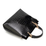 Purpdrank - Patent Leather Women's handbag crocodile pattern shoulder bags for woman luxury handbags women bags designer bolsa feminina