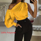 Purpdrank - Summer Women Long Sleeve Shirt Sexy Off Shoulder Solid Tunic Fashion Blouses Casual Top Elegant Party Blusas Feminina