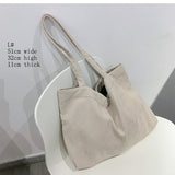 Purpdrank - Corduroy Handbag for Women Shoulder Bag 2023 Today free Shipping Shopper Girls Travel Reusable Thickened Large Capacity Tote Bag