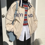 Purpdrank - spring letter jacket new all-match preppy style baseball hoodie women men's  loose thin casual lovers cool wear sweatshirt