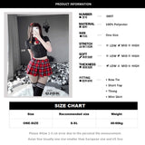 Purpdrank - Tartan Patchwork Japanese Schoolgirl Cosplay Uniform Set Sexy JK Embroidery Pleated Role Playing Costume With Plaid Skirt Socks
