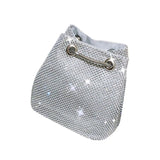 Purpdrank - Fashion Diamond Women Chain Shoulder Purses And Handbags Crystal Clutch Evening Bucket Bags Rhinestone Party Crossbody Bag