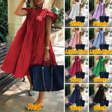 Purpdrank - Summer Dress Women Summer Sundress Holiay Vintage Ruffled Party Dresses Casual Vestidos Femme Robe Robe