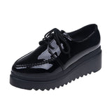 Purpdrank - Women Chunky Sneakers Hidden Heels Height Increasing Ladies Wedge Shoes High Top Autumn Platform Women Shoes