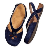 Purpdrank - Women Sandals Summer Ladies Girls Comfortable Ankle Hollow Round Toe Sandals Woman Soft Beach Sole Female Shoes Plus Size