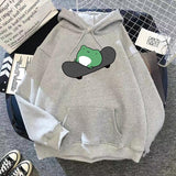 Purpdrank - Springtime Skateboard frog oversized Sweatshirt men and women's  Hoodies Harajuku Warm Pullover Womens Korean Style Hoodie