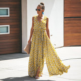 Purpdrank - Women Summer Dress Floral Print Maxi Dresses Bohemian Hippie Beach Long Dress Women's Clothing vestidos de verano