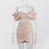 Purpdrank - High Quality Bodycon Satin Dress Pink Women Party Dress Mini New Double Layer Summer Dress Celebrity Evening Club Dress