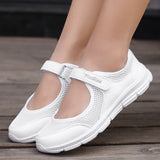 Purpdrank - Women's Sneakers Flat Casual Shoes Mesh Fashion Walking Summer Shoes For Women White Round Head Soft Light Ladies Footwear