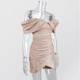 Purpdrank - High Quality Bodycon Satin Dress Pink Women Party Dress Mini New Double Layer Summer Dress Celebrity Evening Club Dress