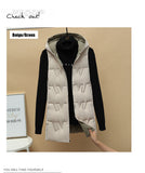 Purpdrank - Autumn Winter Two Sides Wear Long Vest Warm Hooded Waistcoat Women Coat Thicken Cotton Padded Female Sleeveless Jacket New
