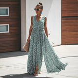 Purpdrank - Women Summer Dress Floral Print Maxi Dresses Bohemian Hippie Beach Long Dress Women's Clothing vestidos de verano