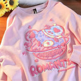 Purpdrank - Oversized Hoodies Harajuku Lovely Crewneck Sweatshirt Women Letter Printing Pullover Cute Loose Long Sleeve Tops For Girls Teens