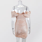 Purpdrank - High Quality Bodycon Satin Dress Pink Women Party Dress Mini New Double Layer Summer Dress Celebrity Evening Club Dress