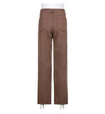 Purpdrank - Carpenter Jeans In Brown High Waist Loose Straight Leg Jeans Women Fashion Y2k Casual Streetwear Female Pants Baggy Trouser