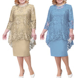 Purpdrank - Royal Blue Lace Mother Of The Bride Dresses Wome Plus Size Wedding Evening Dress Long Robe mere de la Mariee Gift For Guest
