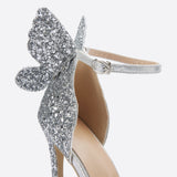 Purpdrank - Women Butterfly Decorated High Heels