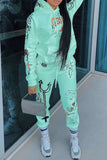 Purpdrank - fashion graffiti print hooded autumn set