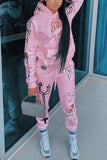 Purpdrank - fashion graffiti print hooded autumn set