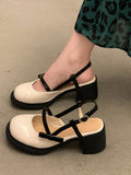 Purpdrank - Mary Janes Platform Shoes Buckle Bow Round Toe Sweet Shoes Lolita Hollow Fairy Elegant Sandals Shoes Woman Casual Summer