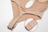Purpdrank - Women Bodysuit Shapewear Deep V-Neck Body Shaper Backless U Plunge Thong Evening Dress Shapers Clear Strap Padded Push Up Corset