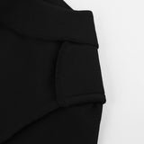 Purpdrank - Spring and Summer New Pure Cotton O-Neck Fashion A-Line Black Short-Sleeved Hollow Out Sexy Careful Pleated Mini Skirt