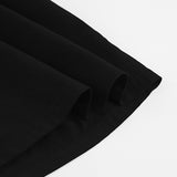 Purpdrank - Spring and Summer New Pure Cotton O-Neck Fashion A-Line Black Short-Sleeved Hollow Out Sexy Careful Pleated Mini Skirt
