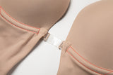 Purpdrank - Women Bodysuit Shapewear Deep V-Neck Body Shaper Backless U Plunge Thong Evening Dress Shapers Clear Strap Padded Push Up Corset