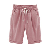 Purpdrank - Summer Female Five Pants Thin Outer Wear Pants Women Slacks Casual Pants Harem Pants Beach Wear