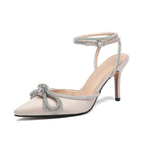 Purpdrank - Summer Sandals Women Pumps 8cm Crystal High Heel For Party Sexy High Heels For Wedding Sandles Sweet Girls Princess Shoes