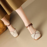 Purpdrank - Women Pumps Fashion Shallow Mouth Square Heels Spring Summer New Korea Thick Heels High  Square Toe