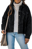 Purpdrank - Fashion Corduroy Jacket Women&#39;s Shirt Spring and Autumn New Korean Simple Single Breasted Long Sleeve Lapel Solid High Quality