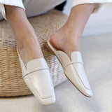 Purpdrank - 2023 Summer Shoes Woman Slip on Cow Leather Mules Female Muller Shoes Square Toe Slides Style Handmade Ladies Shoes for Women