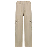 Purpdrank - NEW Pockets Cargo Pants for Women Straight Oversize Pants Harajuku Vintage 90S Aesthetic Low Waist Trousers Wide Leg Baggy Jeans