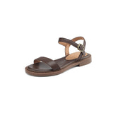 Purpdrank - New Summer Sandals Women Shoes Open Toe Chunky Heels Sandals for Women Handmade Versatile Low Heel Sandals Shoes Zapatos Mujer