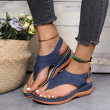 Purpdrank - Women Sandals Shoes Summer Solid Color Buckle Flip Flops Ladies Wedge Sandalias Outdoor Females Beach Shoes Chaussure Femme