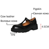 Purpdrank - New Spring Genuine Leather Women Shoes Retro carved Brogue Shoes Platform Shoes Comfortable Round Toe Shoes Woman Flats