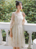 Purpdrank - Summer dress women y2k Stars Harajuku Ribbon Dress Flare Sleeve Elegant Party Midi Dress Velvet for women  lovely party gothic
