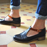 Purpdrank - 2023 women flats casual plus size shoes woman casual sapato feminino british style PU leather korean shoe zapatos de mujer