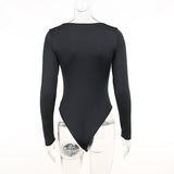 Purpdrank - Black Long Sleeve Bodysuit Women Mesh Transparent Sexy Body Top Women One-Piece Outfits Autumn Winter T shirt