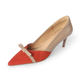 Purpdrank - Genuine Leather High Heels Shoes For Women Summer Thin Heel 6.5cm Bow Shoes Woman Night Club Women Pumps Single shoes
