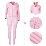 Purpdrank - Cropped Jacket Tracksuit Two Piece Set Elegant 2 Pieces Sets Women Luxury Outfit Sweatsuit Velour Zip Up Hoodie Jackets