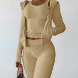 Purpdrank - Cropped Jacket Tracksuit Two Piece Set Elegant 2 Pieces Sets Women Luxury Outfit Sweatsuit Velour Zip Up Hoodie Jackets