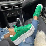 Purpdrank - Platform White Shoes Woman Sneakers Fashion Ladies Trainers Baskets Femme Casual Chunky Sneakers Woman Big Size 43