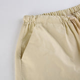 Purpdrank - Light Khaki Cargo Pants Streetwear 100% Cotton Big Pocket Patchwork Casual Pants Drawstring Low Waist Baggy Trouser Lady